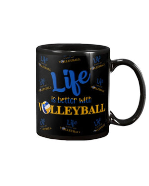 volleyball life is better with volleyball Mug White 11Oz