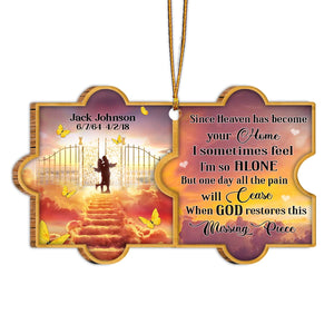 Since heaven has become your home Personalized - Printed Wood Ornament