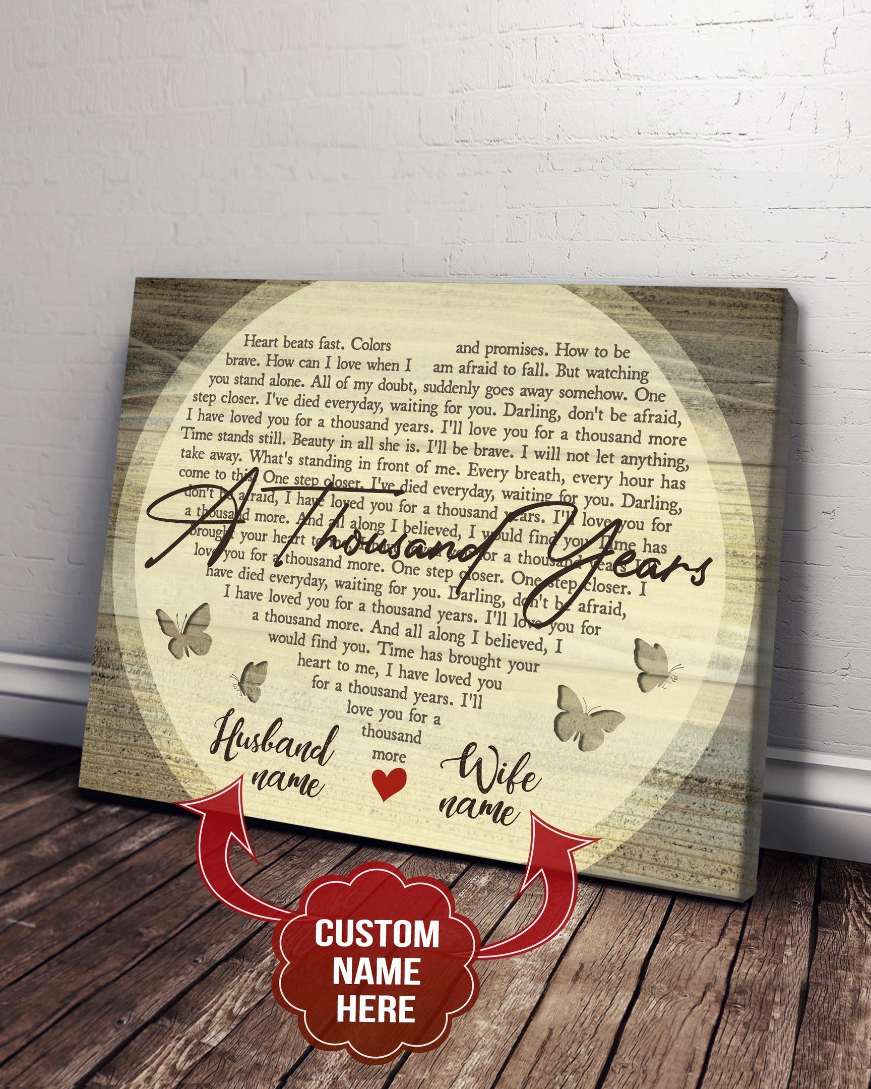 Personalized Anniversary Gift Wall Art Canvas Family A Thousand Years Top10 At BENICEE