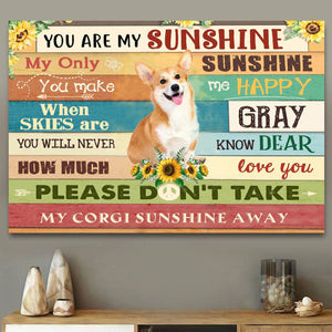 Corgi Sunshine Canvas