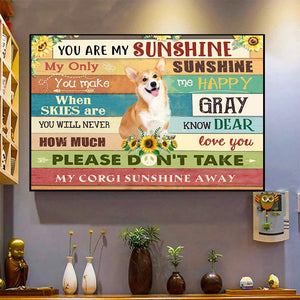 Corgi Sunshine Canvas