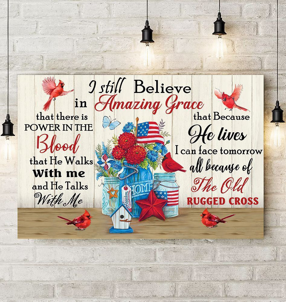 Cardinal Still Believe In Amazing Grace Ver3 Canvas