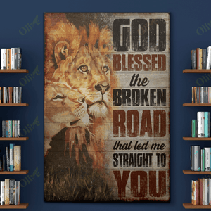 God blessed the broken road led me to you Canvas