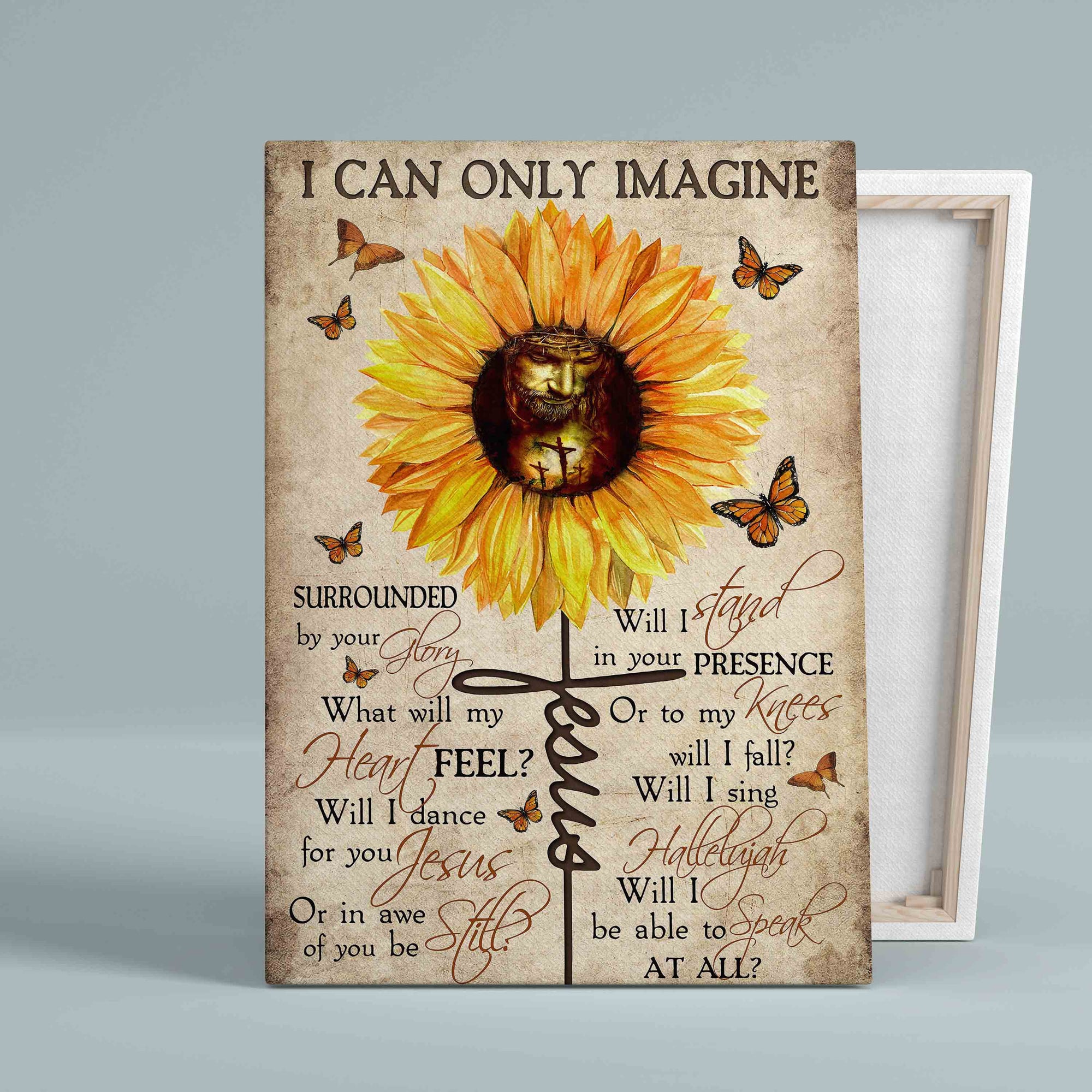 I Can Only Imagine Canvas, God Canvas, Sunflower Canvas, Butterfly Canvas, Memorial Canvas