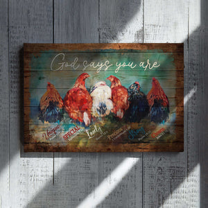 God Says You Are Canvas, Hen Canvas, Canvas Prints