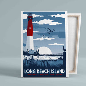 Long Beach Island Canvas, Barnegat Light House Canvas, Lighthouse Canvas, New Jersey Canvas