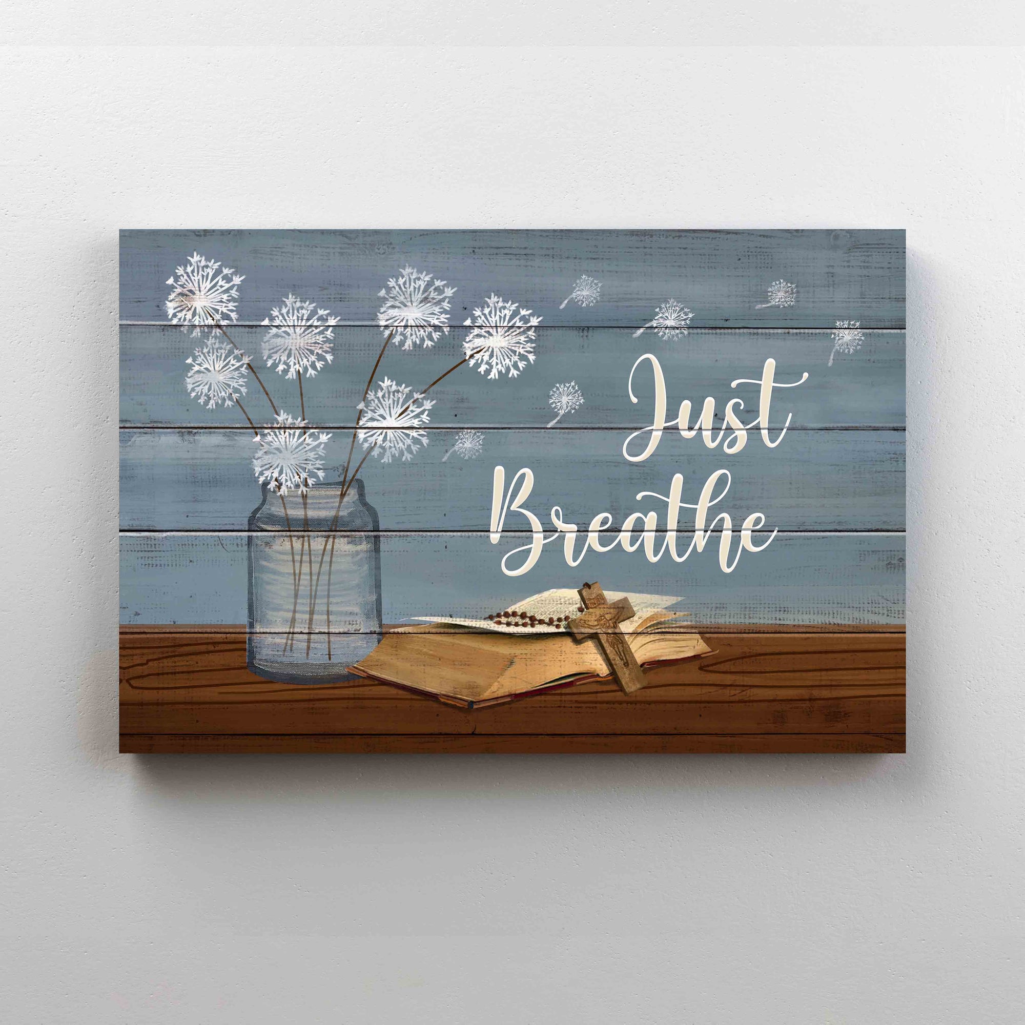 Just Breathe Canvas, Dandelion Canvas, Butterfly Canvas, God Canvas