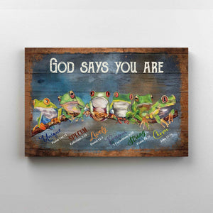 God Says You Are Canvas, God Canvas, Frogs Canvas, Rustic Canvas, Wall Art Canvas