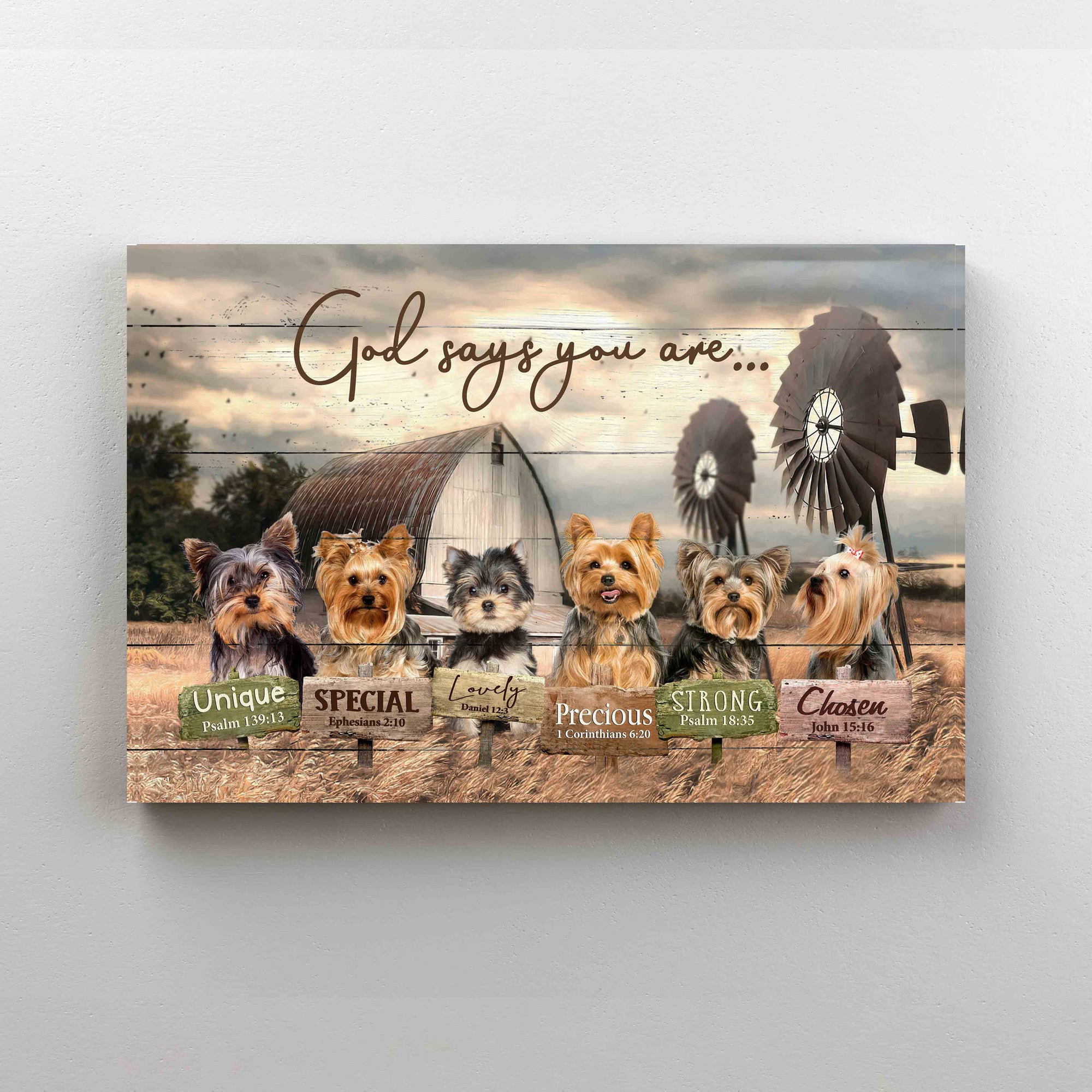 God Says You Are Canvas, Norwich Terrier Canvas, God Canvas, Barn Canvas