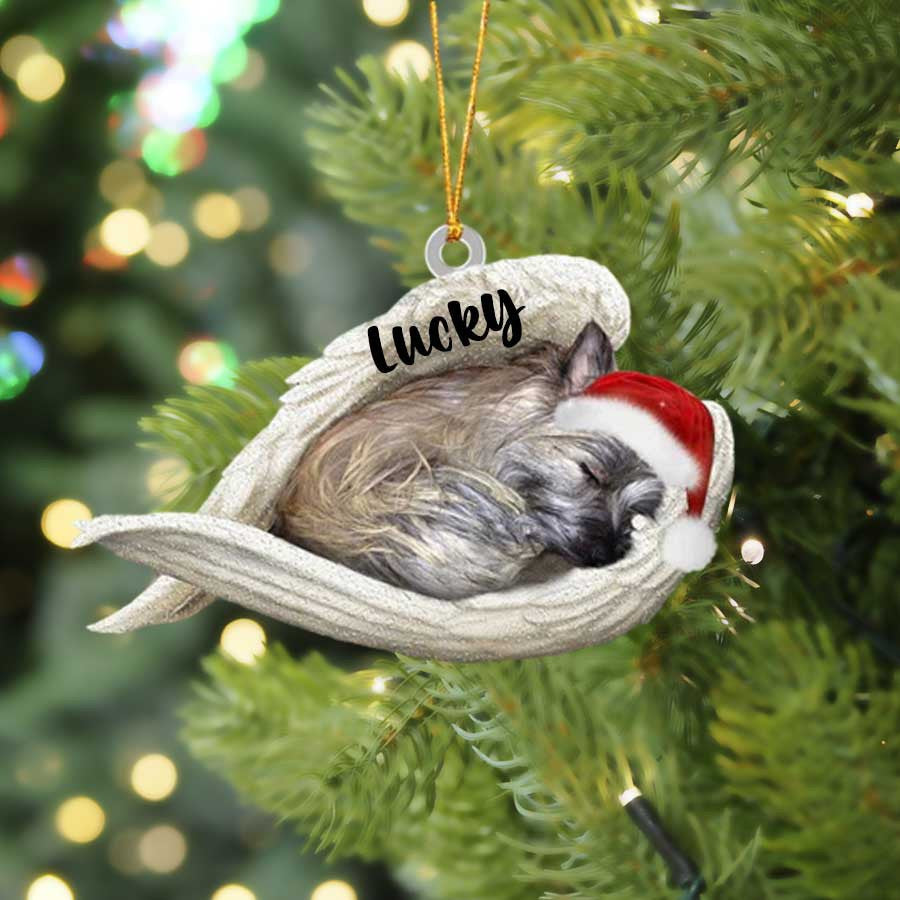 Personalized Cairn Terrier Sleeping Angel Christmas Ornament