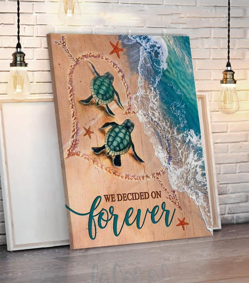 Couple Marriage Wedding Anniversary Turtle We Decided On Together Canvas