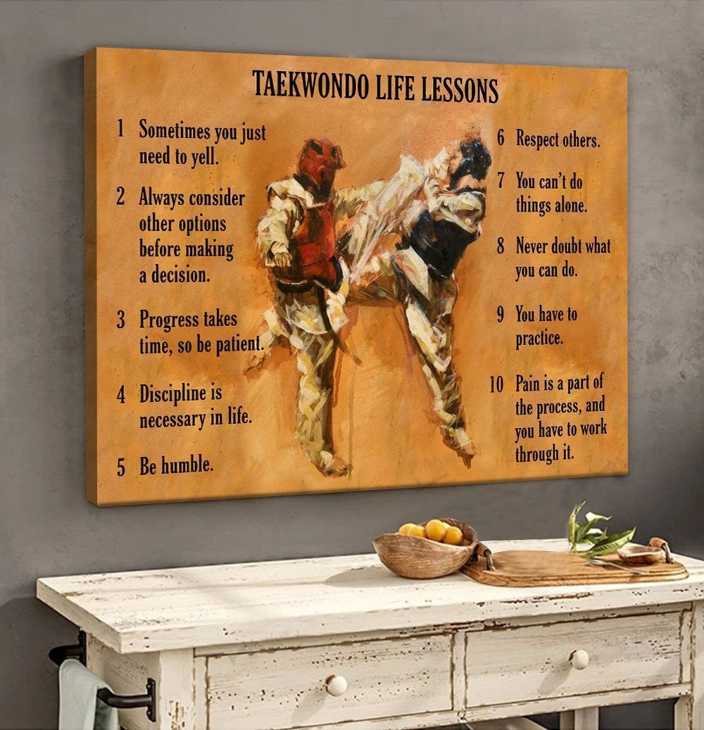 Taekwondo Life Lessons Canvas