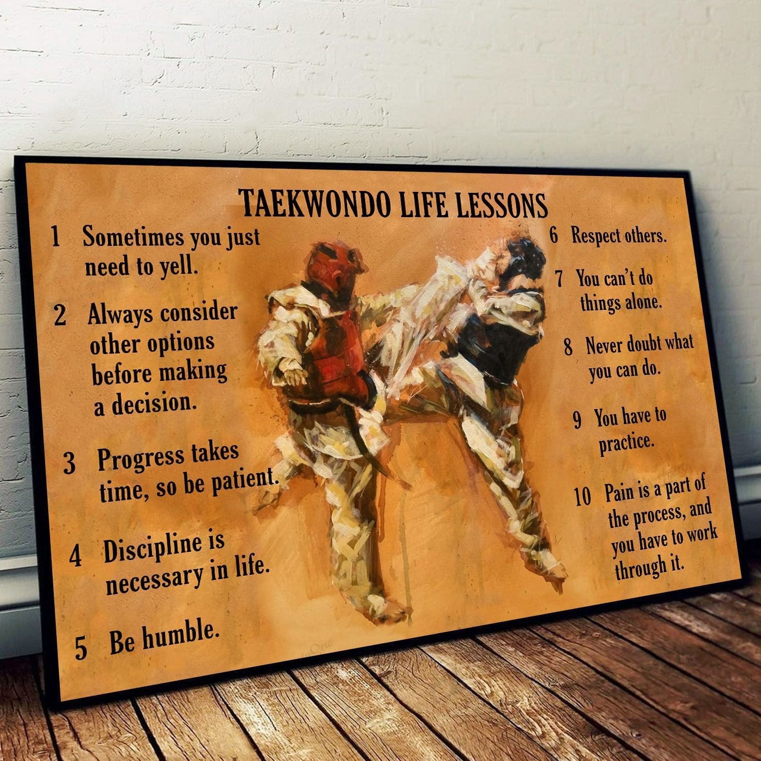 Taekwondo Life Lessons Canvas