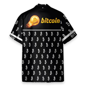 Black And White Bitcoin Pattern - Hawaiian Shirt