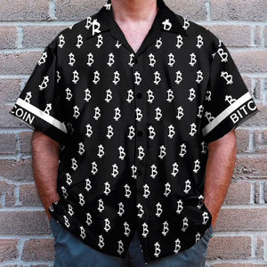 Black And White Bitcoin Pattern - Hawaiian Shirt