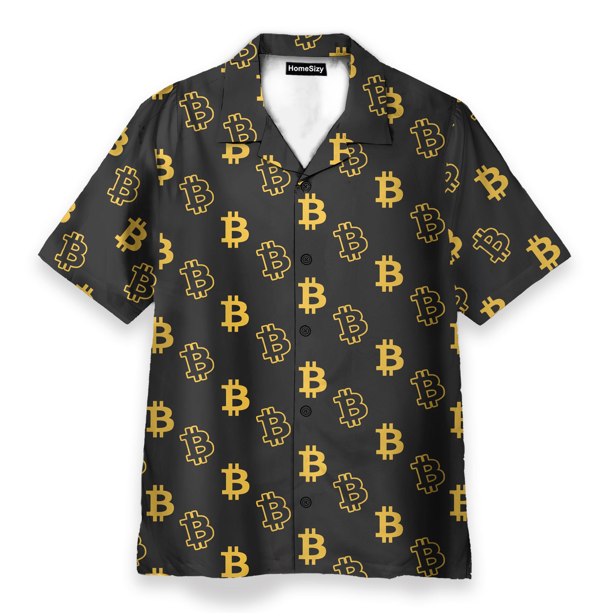 Seamless Bitcoin Men's Button's Up Shirts - Hawaiian Shirt