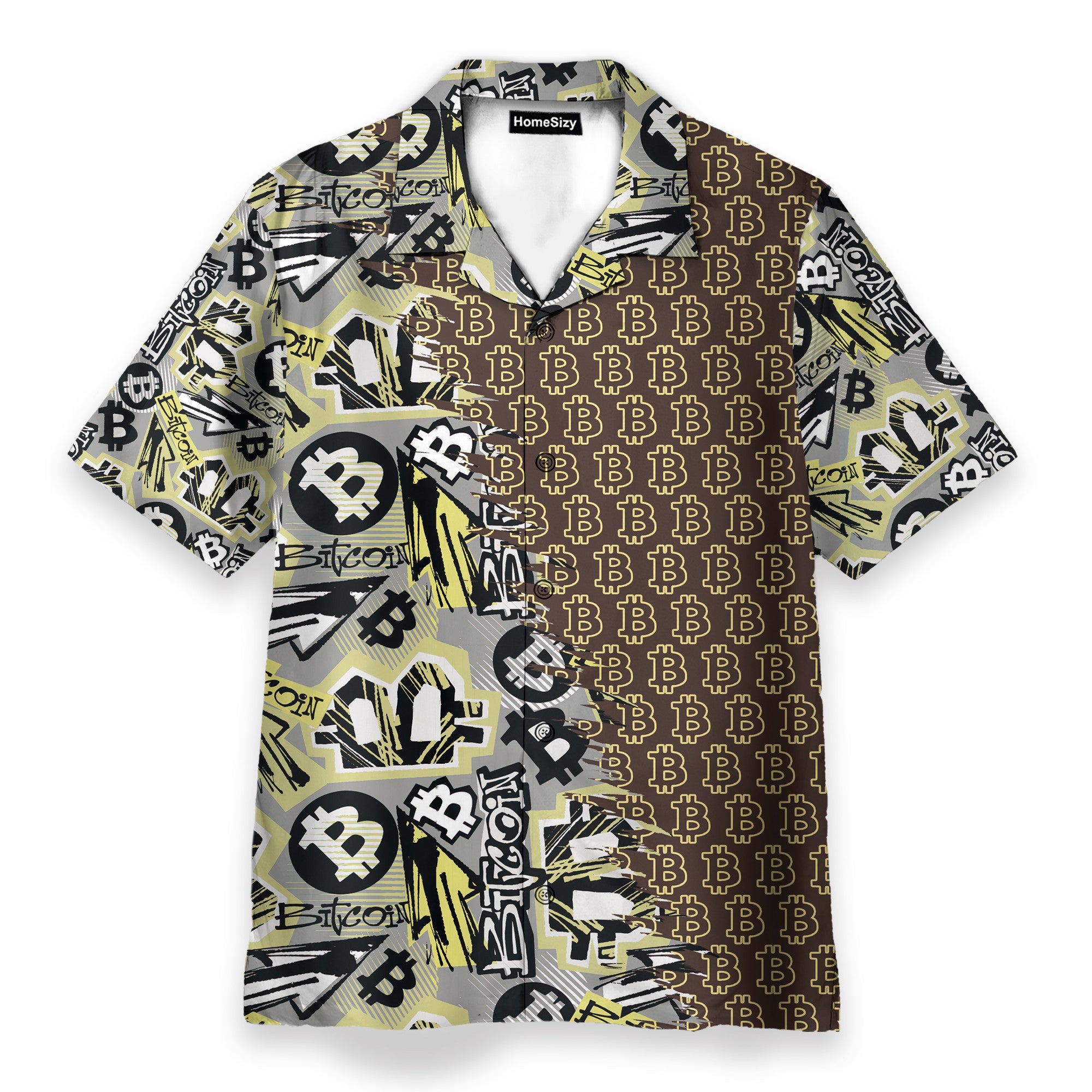 Bitcoin Doodle Funky Pattern - Hawaiian Shirt