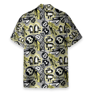 Bitcoin Doodle Funky Pattern - Hawaiian Shirt