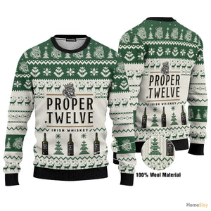 Proper Twelve Irish Whiskey Ugly Christmas Sweater