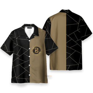 Golden Bitcoin Cryptocurrency - Hawaiian Shirt