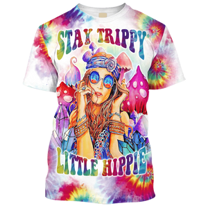 Stay Trippie Little Hippie Girl Colorful - T-Shirt