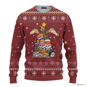 Sushi Ugly Sweater Best Gift For Christmas