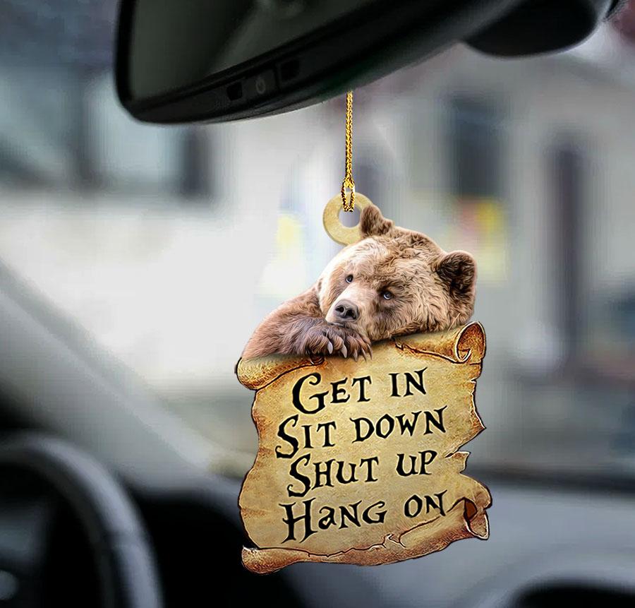 Grizzly Bear Get In Two Sided Ornament - Gift For Bear Lovers