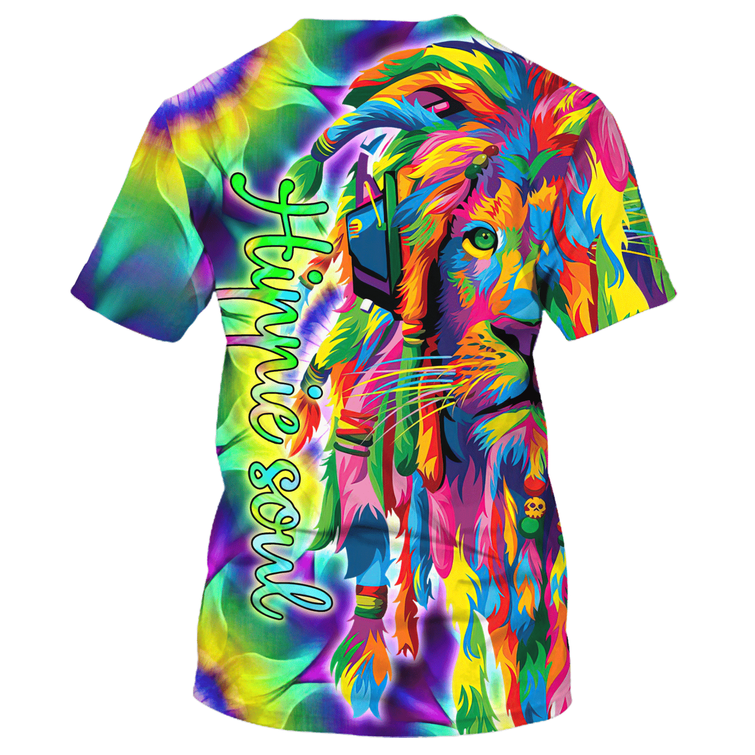 Hippie Soul Lion Colorful - T-Shirt