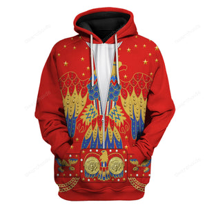 Elvis Eagle Red - Costume Cosplay Hoodie Sweatshirt Sweatpants