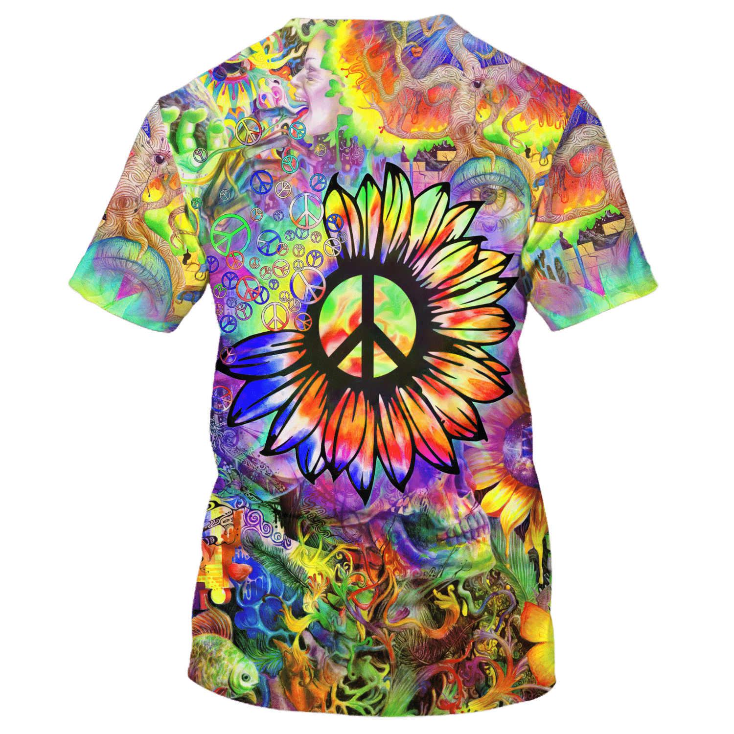 Hippie Sunflowers, Creatures Under The Sea - T-Shirt