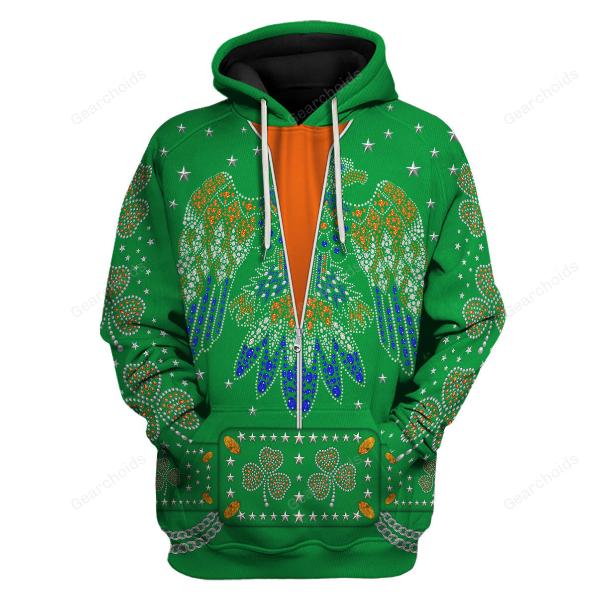 Celebrating The King Elvis Presley For St. Patrick's Day - Costume Cosplay Hoodie Sweatshirt Sweatpants