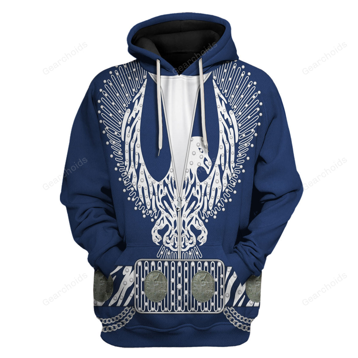 Avis89 Elvis Silver Phoenix Costume Blue - Fandom Hoodie Sweatshirt Sweatpants ELHS19