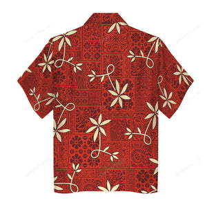 Elvis Red Flower Pattern - Costume Cosplay Hawaiian Shirt