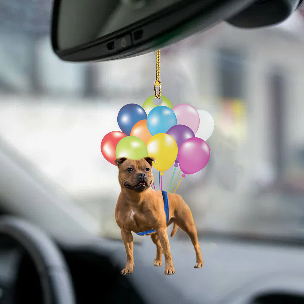 Staffordshire Bull Terrier Fly With Bubbles - Gift For Dog Lover