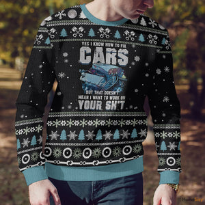 Mechanic I Know To Fix Cars Ugly Sweater - Best Gift For Christmas