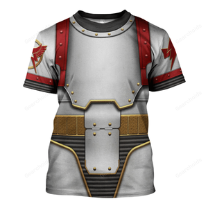 White Scars In Mark III Power Armor - Costume Cosplay T-shirt