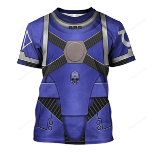 Pre-Heresy Ultramarines In Mark IV Maximus Power Armor - Costume Cosplay T-shirt