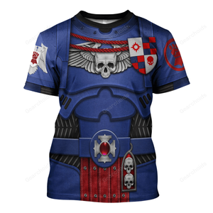 Warhammer Crimson Fists Captain - Costume Cosplay T-shirt