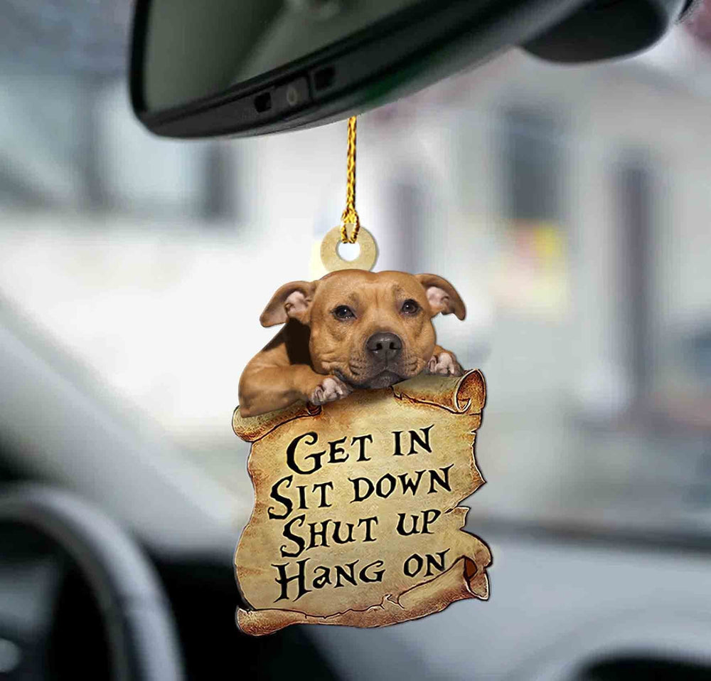 Staffordshire Bull Terrier Get In Two Sided Ornament