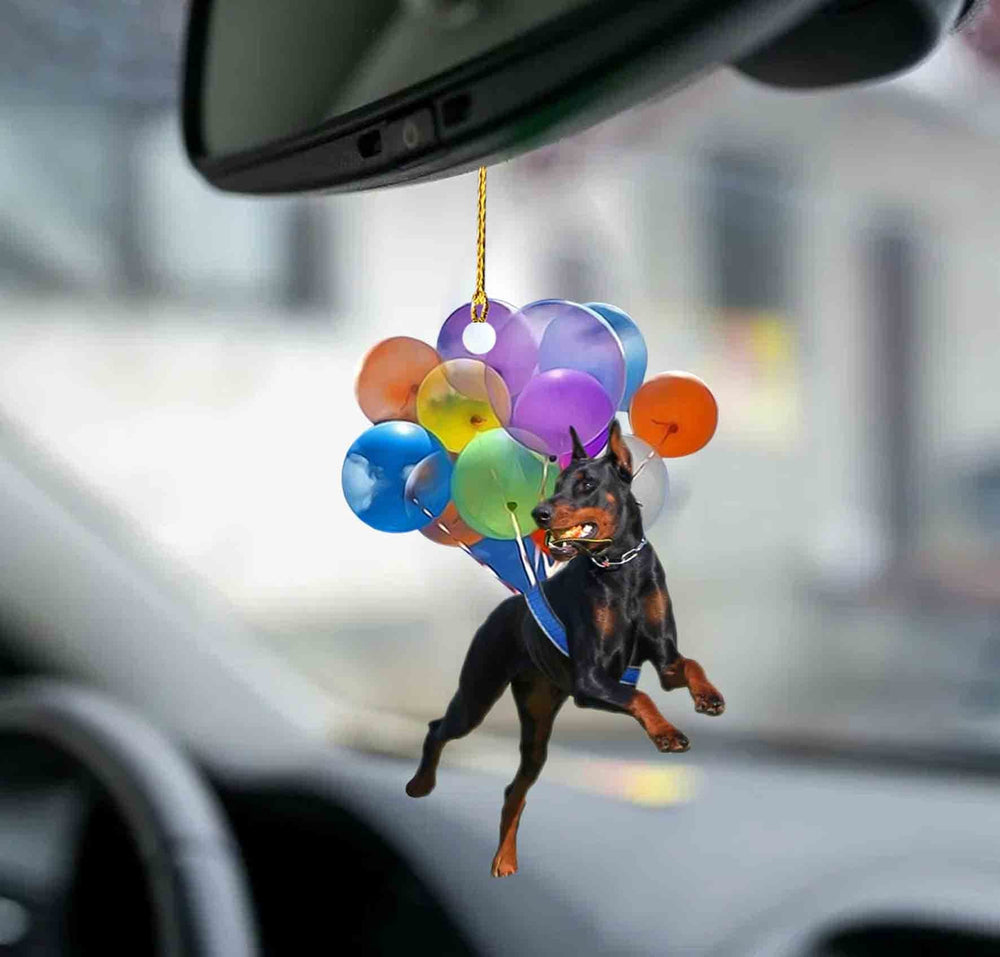 Doberman Pinscher Fly With Bubbles - Gift For Dog Lover