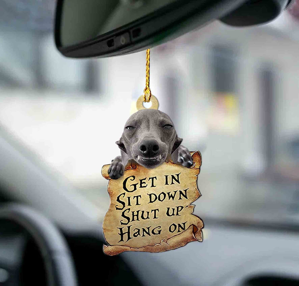 Greyhound Get In Two Sided Ornament - Gift For Dog Lover