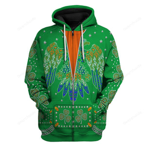 Celebrating The King Elvis Presley For St. Patrick's Day - Costume Cosplay Hoodie Sweatshirt Sweatpants