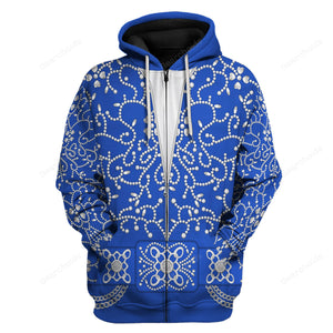 Elvis Blue Swirl - Costume Cosplay Hoodie Sweatshirt Sweatpants