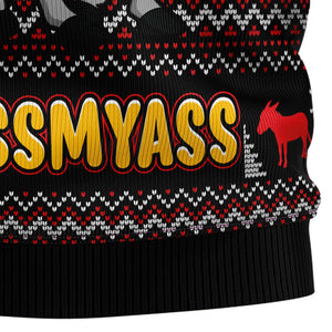 Donkeys Merry Kissmyass Ugly Christmas Sweater