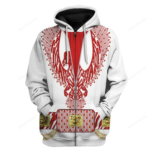 Elvis Red Phoenix Suit - Costume Cosplay Hoodie Sweatshirt Sweatpants