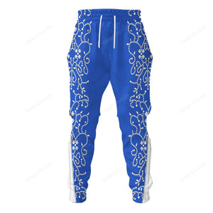 Elvis Blue Swirl - Costume Cosplay Hoodie Sweatshirt Sweatpants