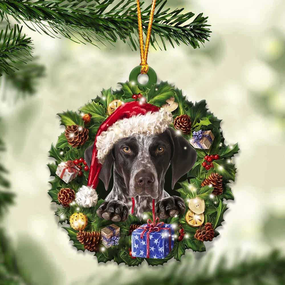 German Shorthaired Pointer And Christmas Ornament - Gift For Dog Lover