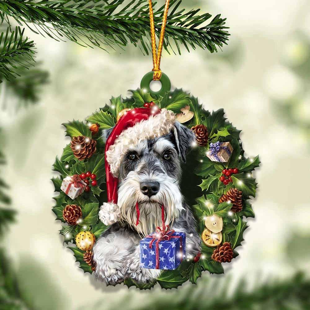 Schnauzer And Christmas Ornament - Gift For Dog Lover