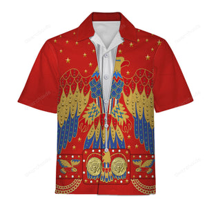 Elvis Eagle Red - Costume Cosplay Hawaiian Shirt