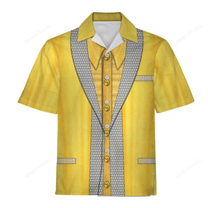 Elvis Presley Gold Lame - Costume Cosplay Hawaiian Shirt